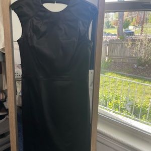 Black satin dress